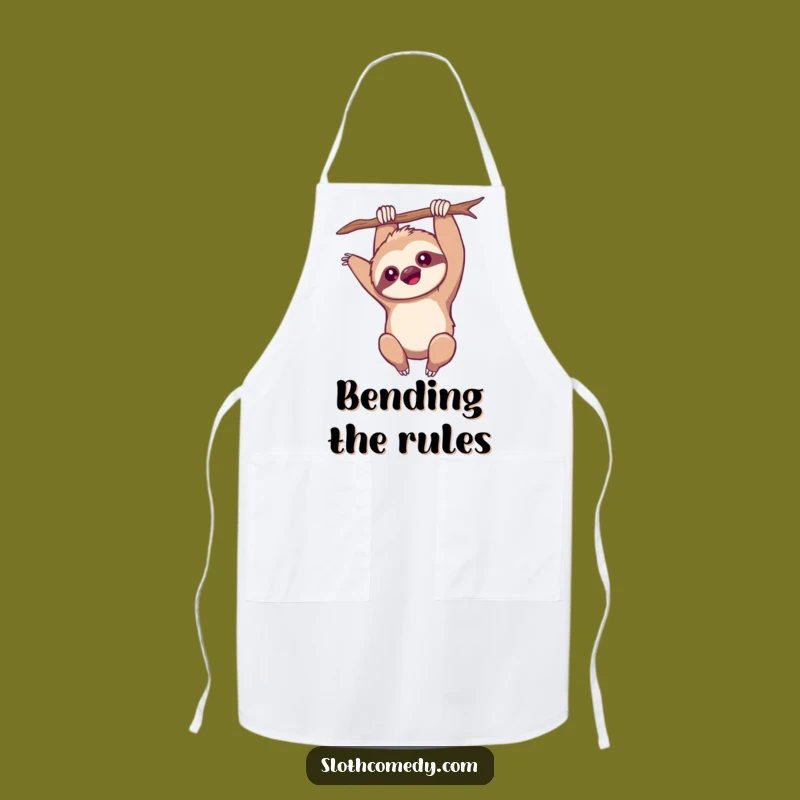 Funny Kawaii Sloth Upside Down Apron: Cook with Flair, Hilarious Funny Gift!