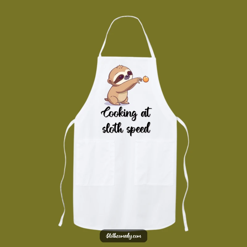 Funny Sloth Slow Reach Chef Apron - Cook at Your Own Pace, Great Funny Gift