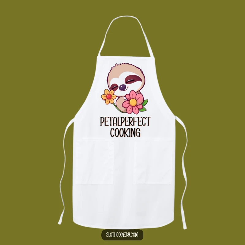 Funny Sloth Wink Apron: Cook with Charm - Humorous Kitchen Gift
