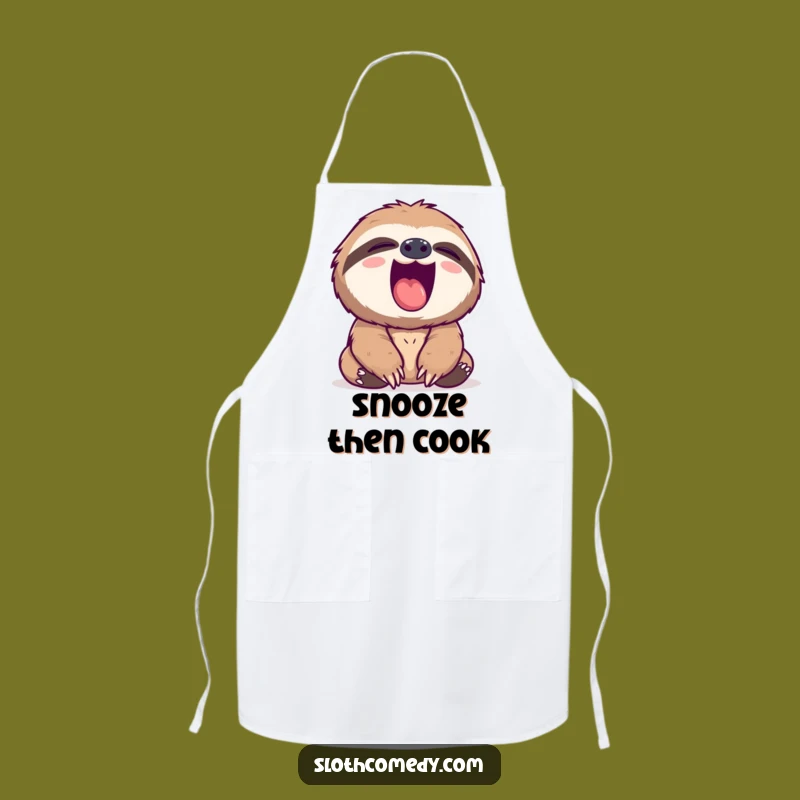 Funny Sloth Yawn Apron - Hilarious & Quirky Kitchen Accessory