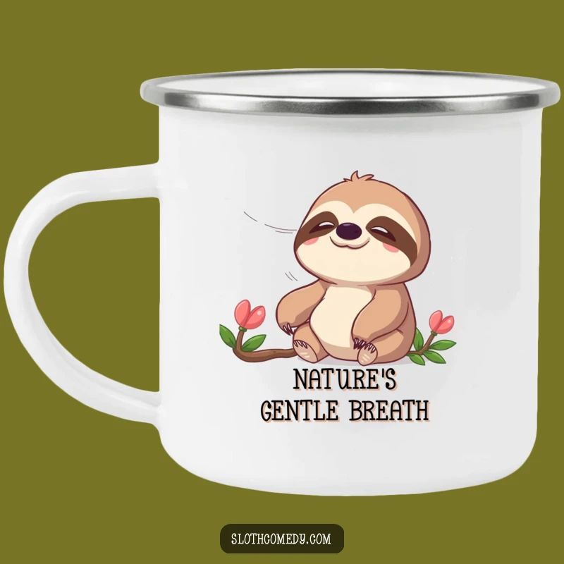 Funny Peaceful Sloth Camping Mug: Relaxed Adventures, Gentle Breezes, a Rugged Funny Gift