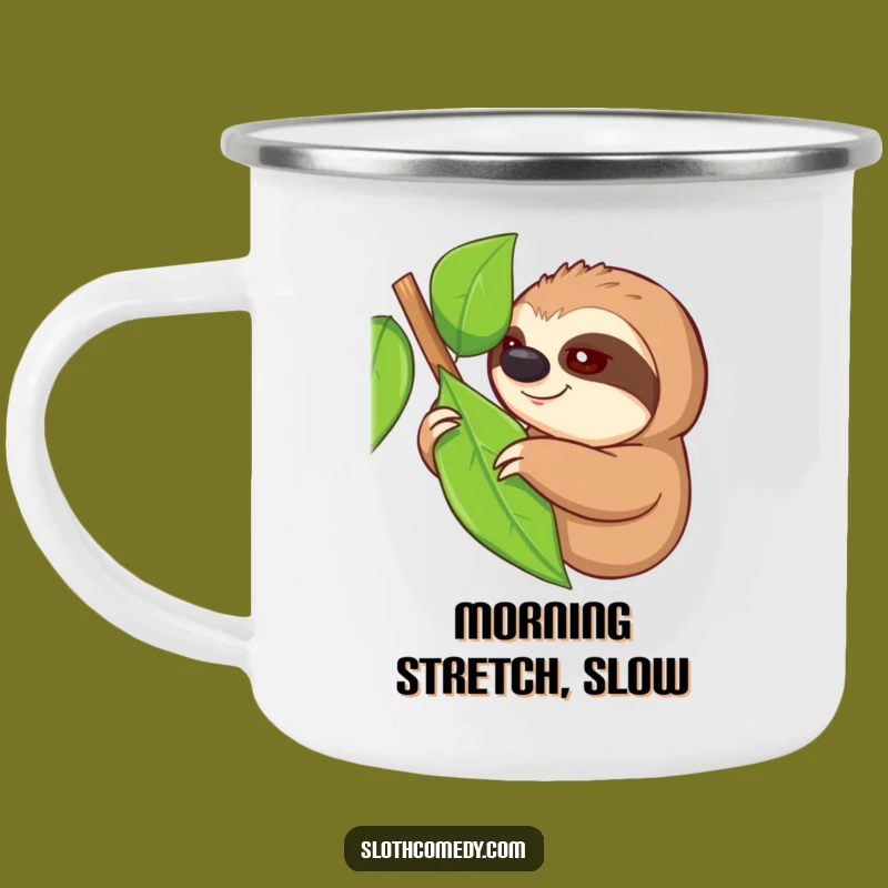 Funny Reaching Sloth Camping Mug: Slow Adventures, Big Effort, a Rugged Funny Gift