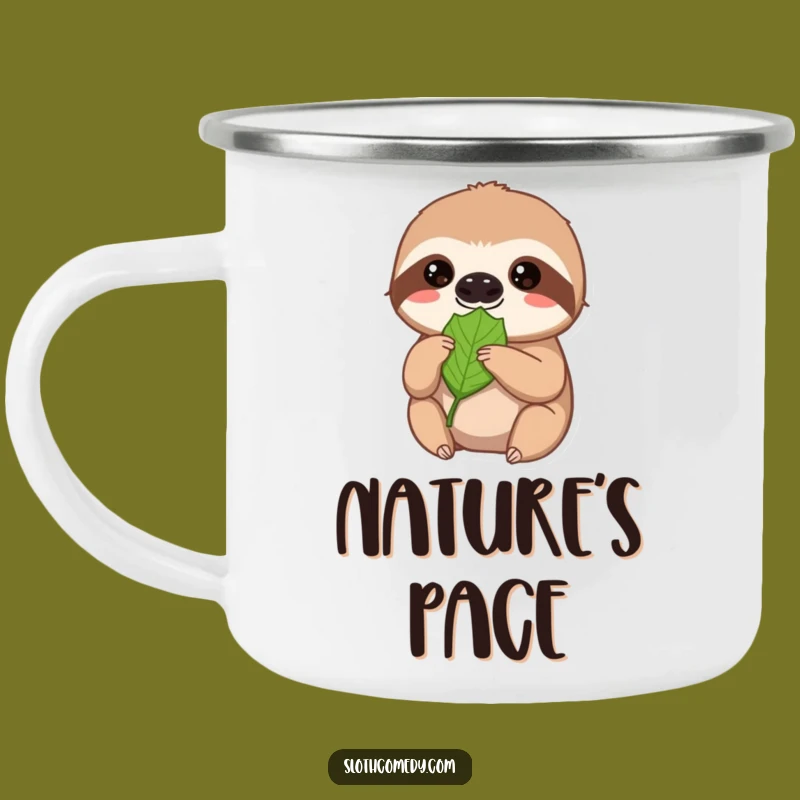 Funny Sloth Camping Mug: Patiently Sip Your Coffee Outdoors