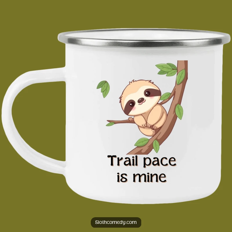 Funny Sloth Effort Camping Mug: Slow Adventures - Outdoor Humor Gift