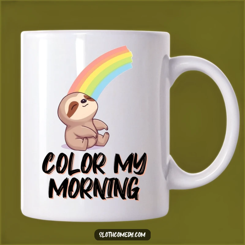 Funny Sloth Rainbow Mug: A Hilarious Gift for Dreamers Who Cherish Hope and Pure Joy