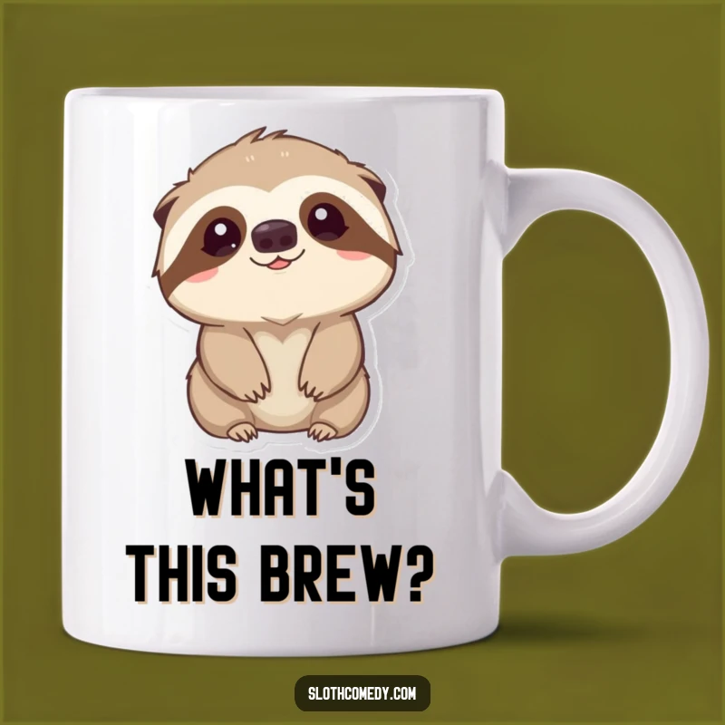 Funny Kawaii Sloth Curiosity Mug: Sweet Wonder, Perfect Funny Gift!