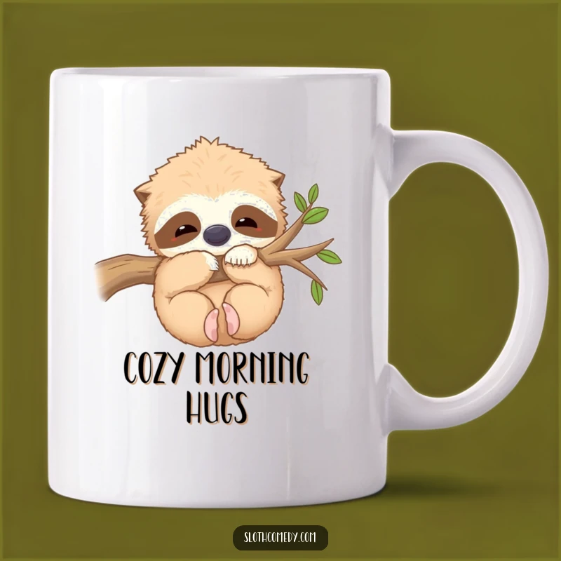 Funny Kawaii Sloth Hug Mug: Cozy Contentment, Perfect Funny Gift!