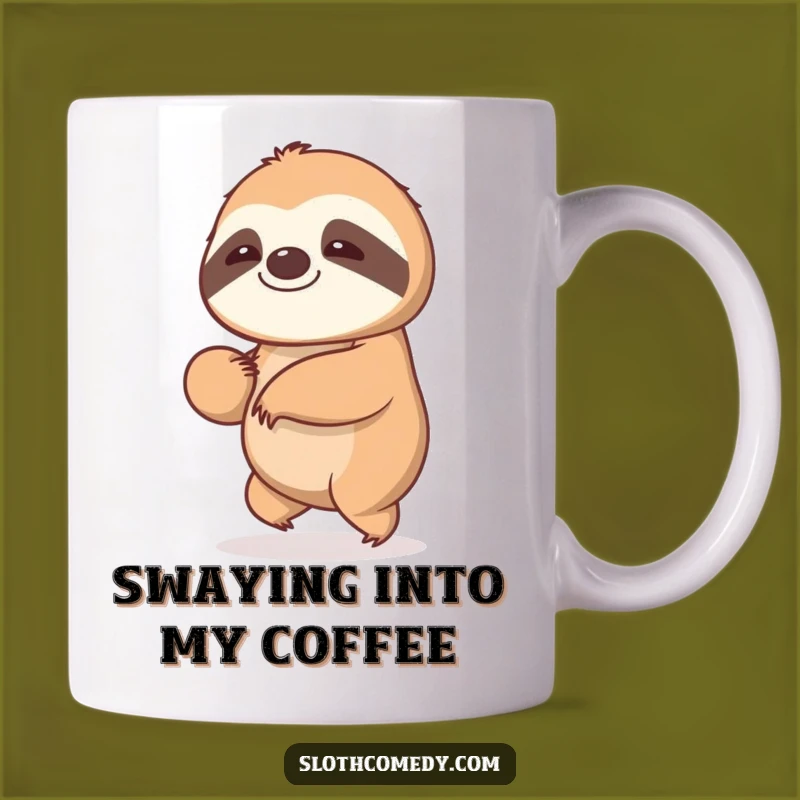 Funny Kawaii Sloth Sway Mug - Gentle Movement for a Humorous and Relaxing Sip