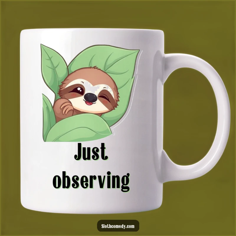 Funny Peek-a-Boo Sloth Mug: Curious Slow Blink Surprise, the Ultimate Funny Gift
