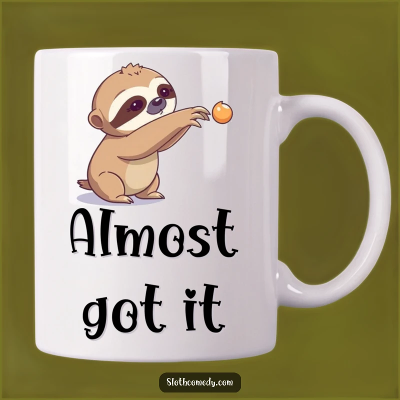Funny Sloth Slow Reach Mug - Hilarious Action Shot, Perfect Funny Gift for Slowpokes