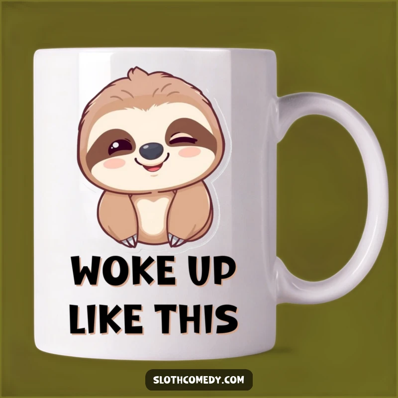 Funny Sloth Smile Mug - Hilarious Slow Blink Sloth Gift Idea