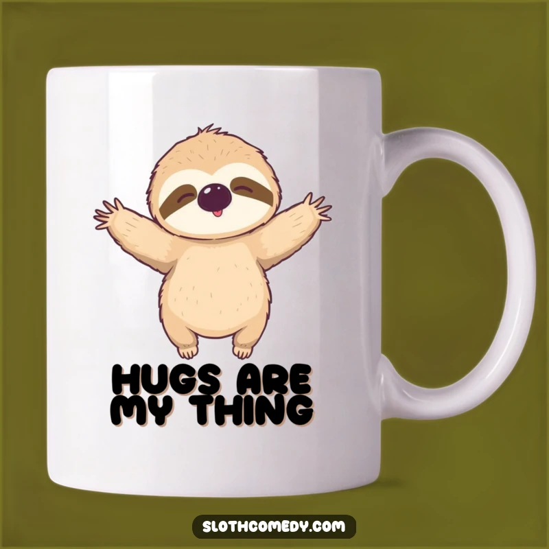 Funny Sloth Hug Mug - Warm Embrace Design, Perfect Funny Gift for Friends