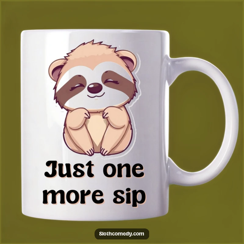 Funny Kawaii Sloth Wink Mug - Sleepy Sloth Lover Gift, Cute & Hilarious