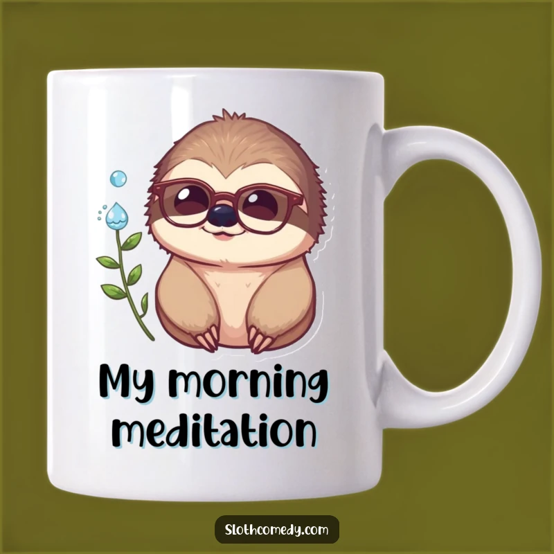 Funny Spectacled Sloth Mug: Intellectual Dewdrop Observer, the Perfect Funny Gift