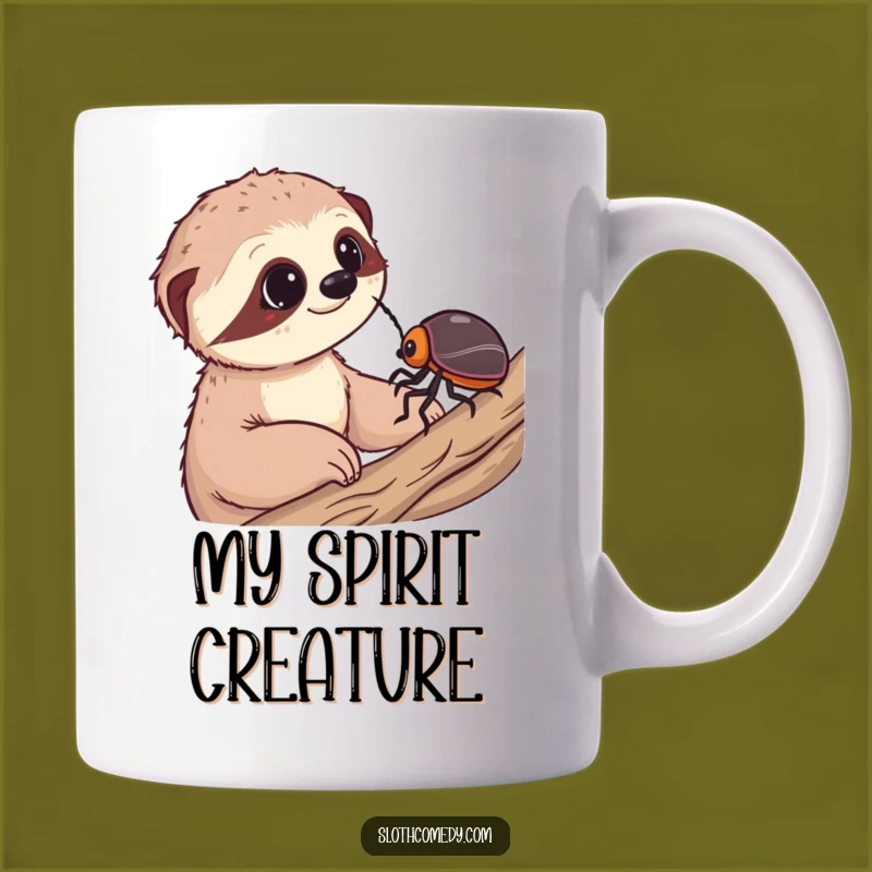 Funny Sloth Wonder Mug: A Hilarious Gift for Nature Lovers Watching Beetles Slowly