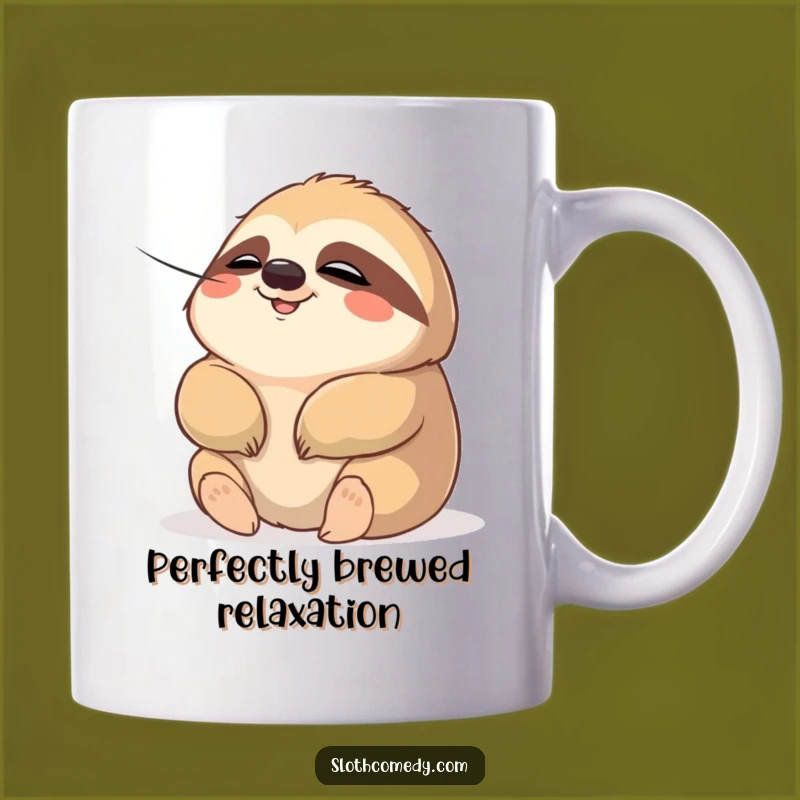 Funny Chubby Sloth Breeze Mug: Relaxed Vibes - Hilarious Chill Gift