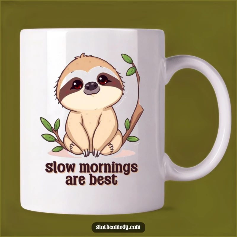 Funny Sloth Mug: Curious Head Tilt, Perfect Funny Gift for Slow-Mo Lovers