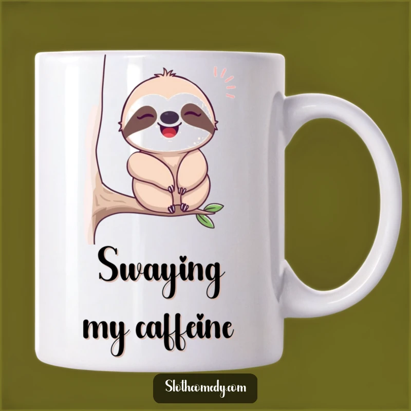 Funny Happy Sloth Sigh Mug: Relaxed Sloth Gift for Stress Relief