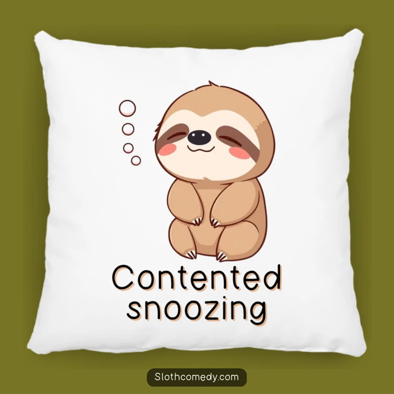 Funny Sloth Exhale Pillow - Soft Comfort with a Peaceful Sloth Design