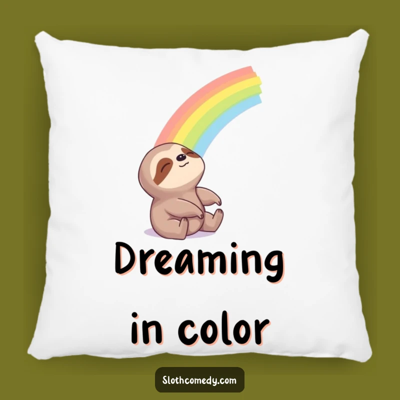 Funny Sloth Rainbow Pillow: Snuggle Up with This Hilarious Hopeful Comfort