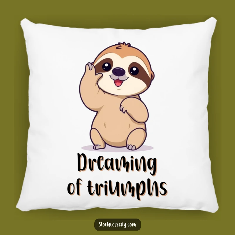 Funny Slow Sloth High Five Pillow: Cozy Sloth Comfort Gift