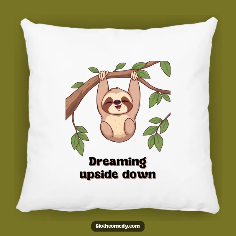 Funny Sloth Giggle Pillow: Cozy Comfort with Upside Down Joy, Perfect Funny Gift