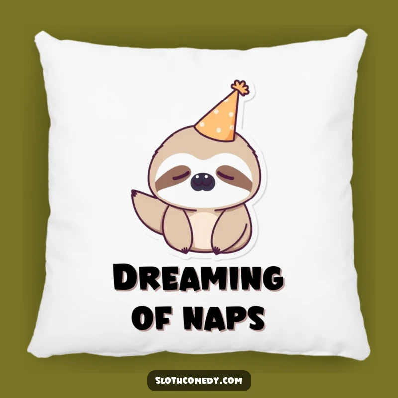 Funny Kawaii Sloth Pillow: Sleepy Party Sloth Cushion for Humorous Comfort