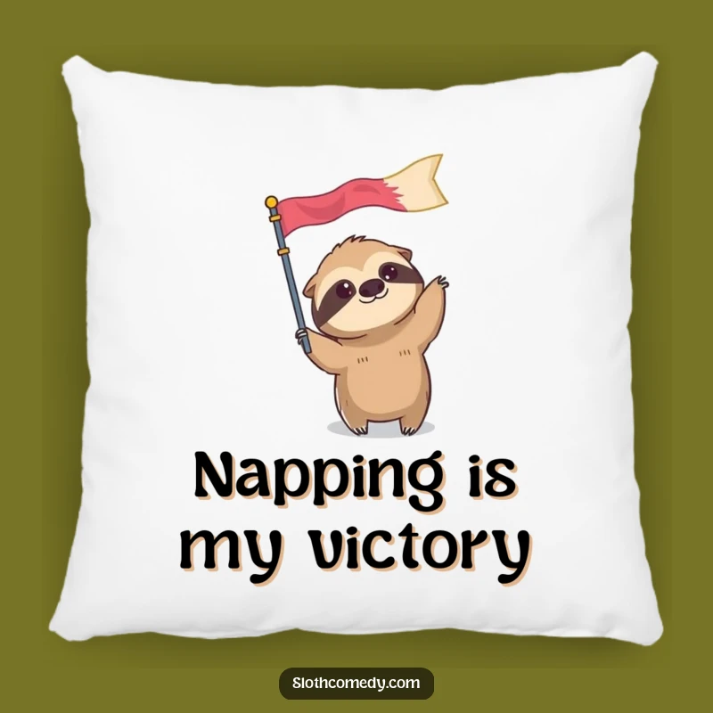 Funny Sloth Flag Pillow: Cozy Comfort with a Slow Vibe, Perfect Funny Gift