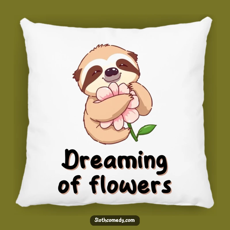 Funny Sloth Flower Hug Pillow: Snuggle Up with This Hilarious Nature-Inspired Comfort
