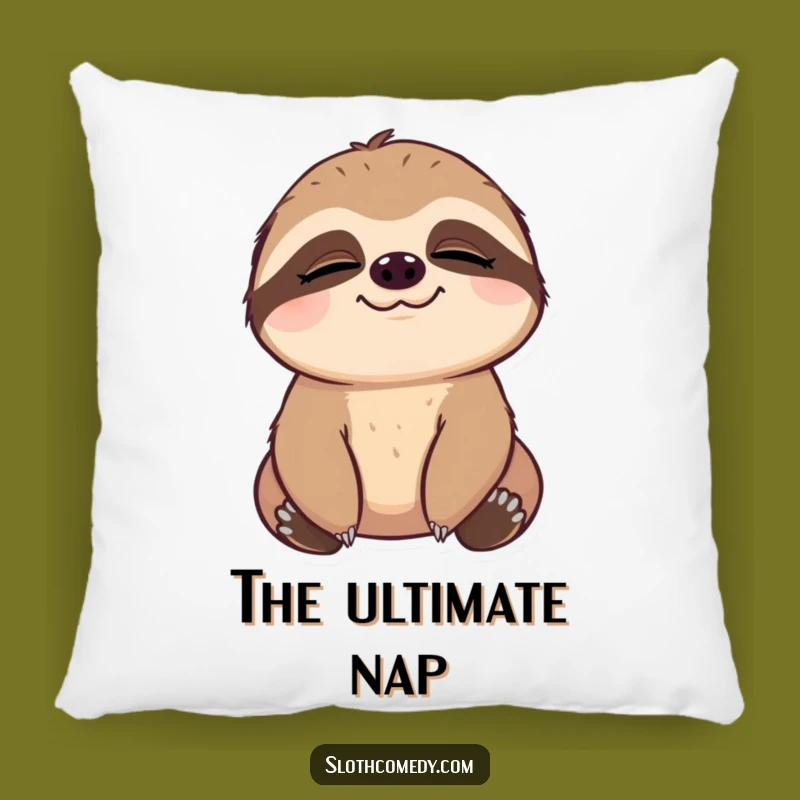 Funny Slow Blink Sloth Pillow: Cuddle Up in Contentment - Perfect Funny Gift