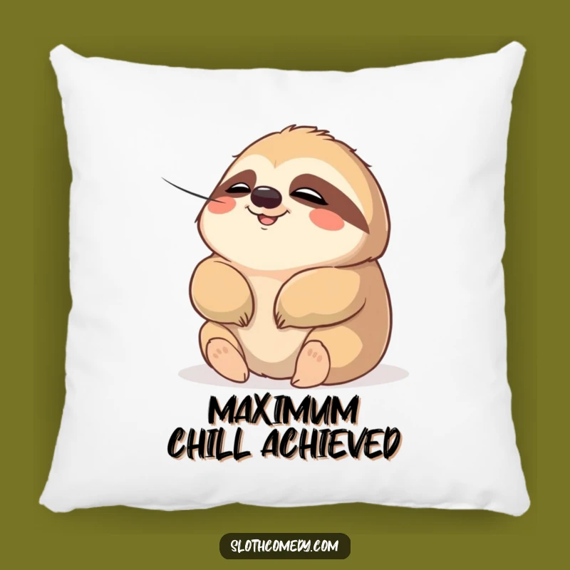 Funny Chubby Sloth Pillow: Cozy Relaxation Companion - Comforting Gift