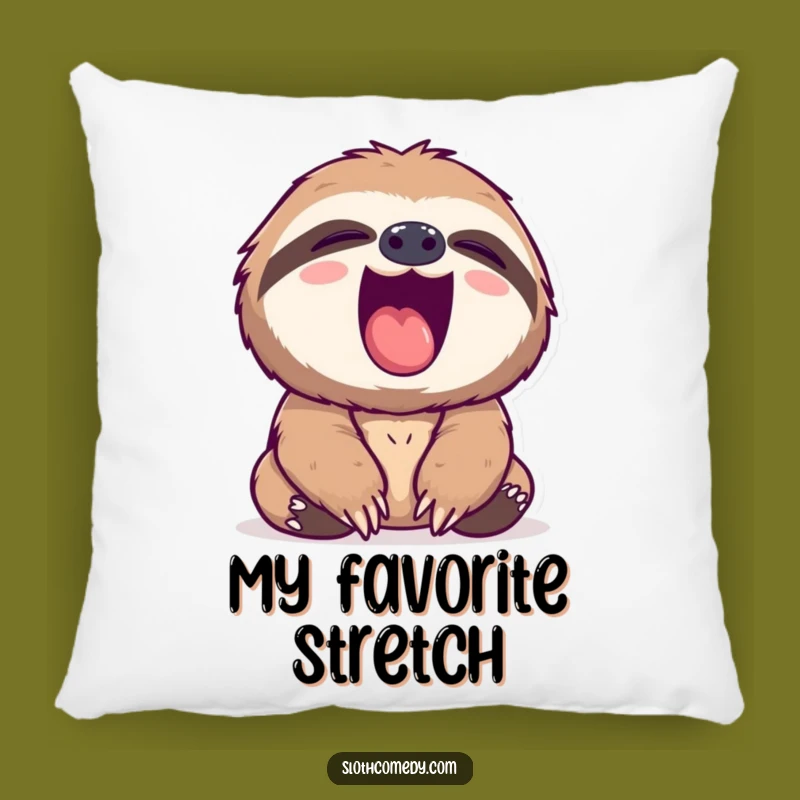 Funny Sloth Yawn Pillow - Cozy & Hilarious Comforting Accent