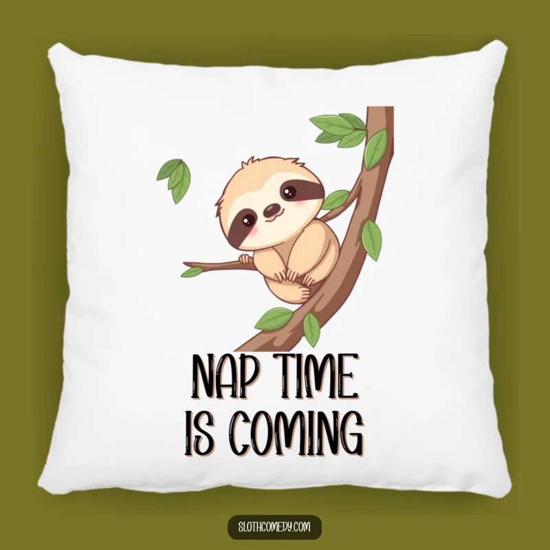 Funny Sloth Effort Pillow: Cozy Support for Slow Days - Comforting Gift