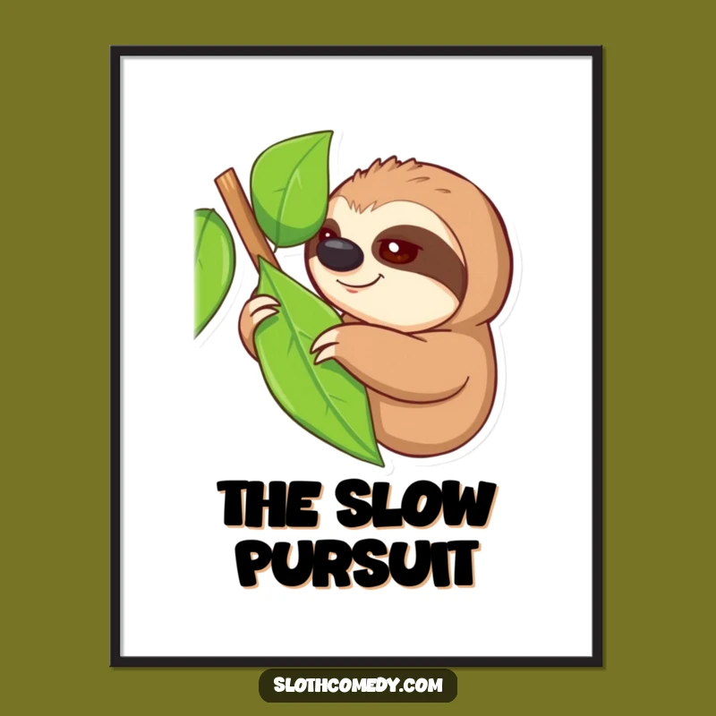 Funny Reaching Sloth Digital Art: Instant Slow Effort Art, a Downloadable Funny Gift