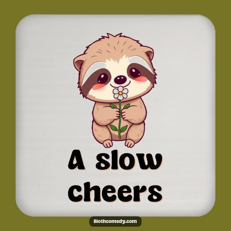 Funny Kawaii Sloth Coaster - Protect Surfaces with a Sloth's Effortful Charm