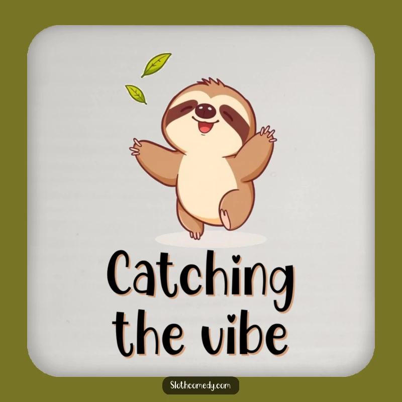 Funny Sloth Leaf Coasters: Protect & Amuse, Set of Funny Gifts