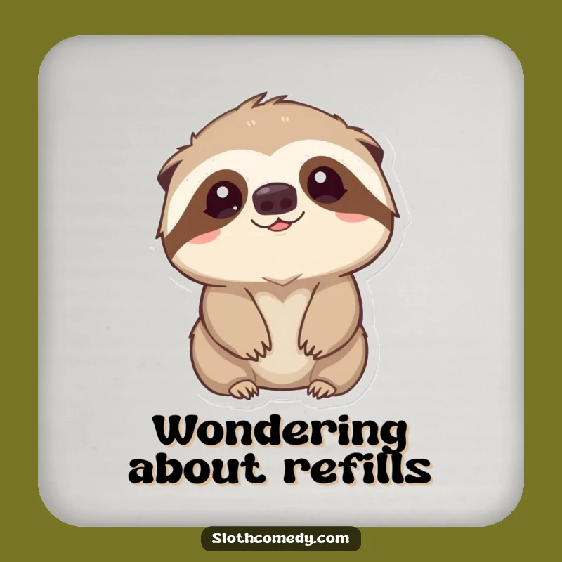 Funny Kawaii Sloth Curiosity Coaster: Protect Surfaces Sweetly, Cute Funny Gift!