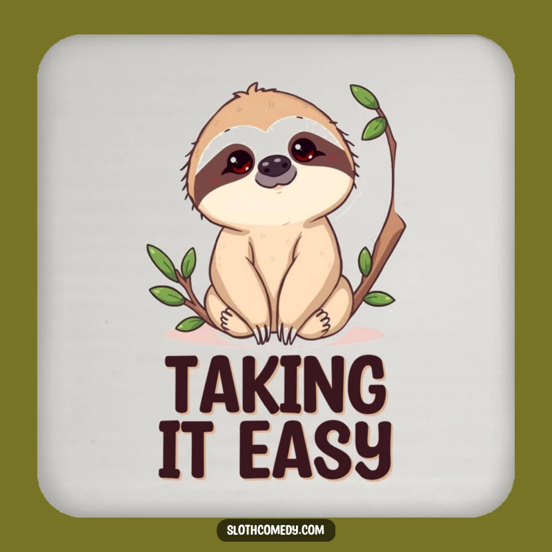 Funny Sloth Coasters: Protect Surfaces with Curiosity, Set of Hilarious Funny Gifts