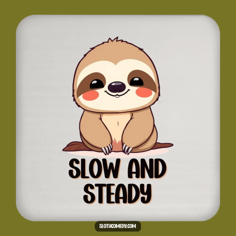 Funny Sloth Slow Descent Drink Coaster - Protect Surfaces with Chill Style
