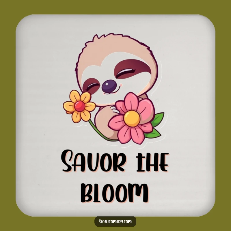 Funny Sloth Wink Drink Coaster: Protect Surfaces with Charm - Humorous Gift
