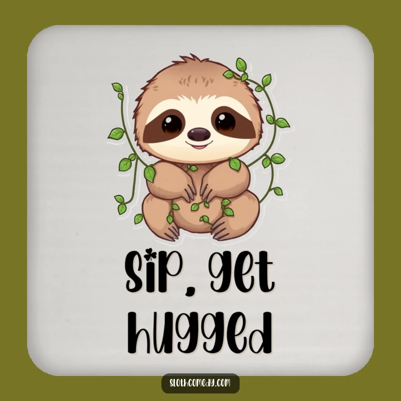 Funny Vine Sloth Coaster: Nature’s Touch - Perfect Funny Gift