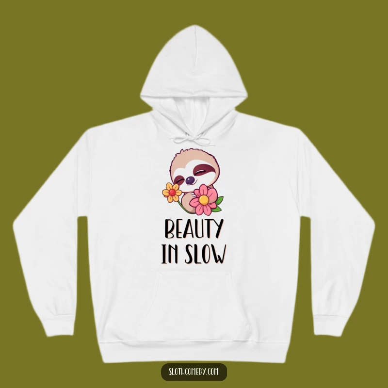 Cozy Funny Sloth Wink Hoodie: Sleepy Comfort - Warm & Humorous Gift
