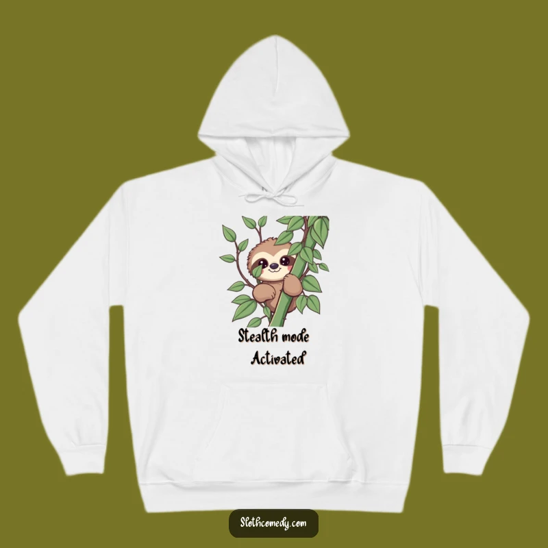 Cozy Funny Kawaii Sloth Hoodie - Warmth and Whimsy Hideaway Gift