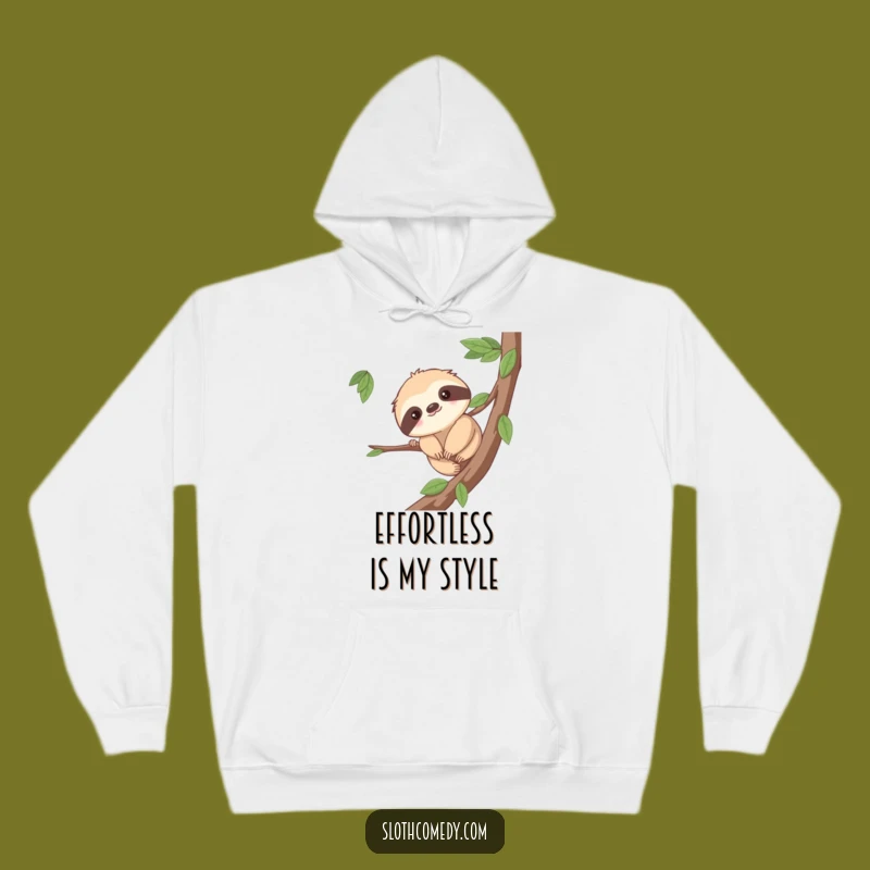 Cozy Funny Sloth Effort Hoodie: Embrace Slow Living - Comfortable Gift