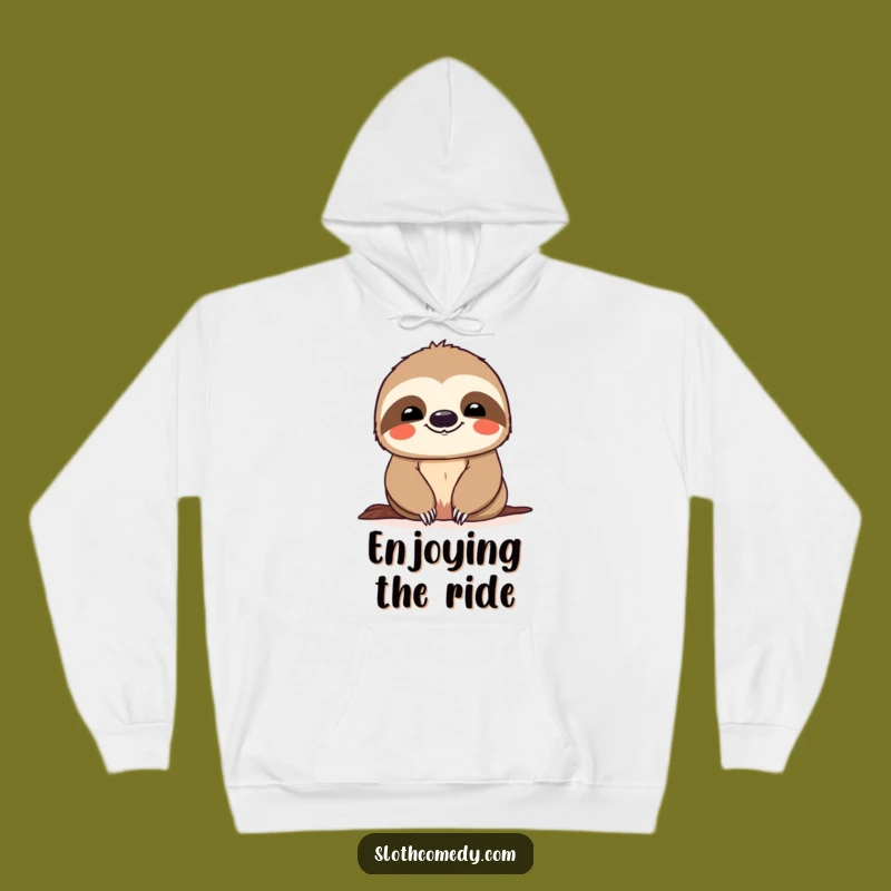 Cozy Funny Sloth Slow Descent Hoodie - Relaxed Comfort, Perfect Funny Gift