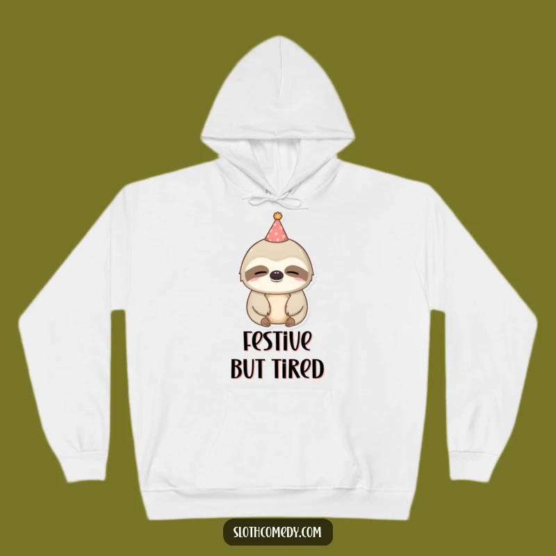 Funny Kawaii Sloth Hoodie: Cozy Party Nap, Sleepy Hat, Perfect Funny Gift