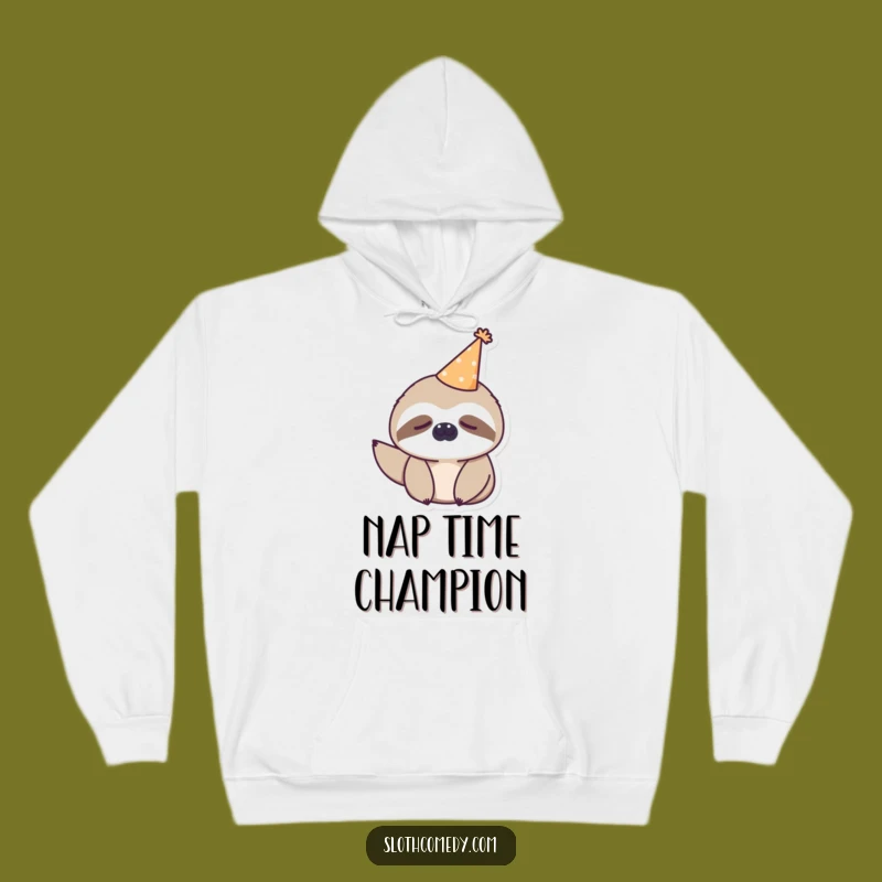 Funny Kawaii Sloth Hoodie: Cozy Sleepy Sloth Party Design for Humorous Gift Giving