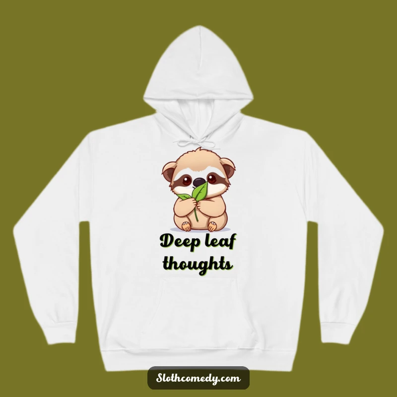 Funny Kawaii Sloth Hoodie: Focused Chill, Leaf Master, Perfect Funny Gift