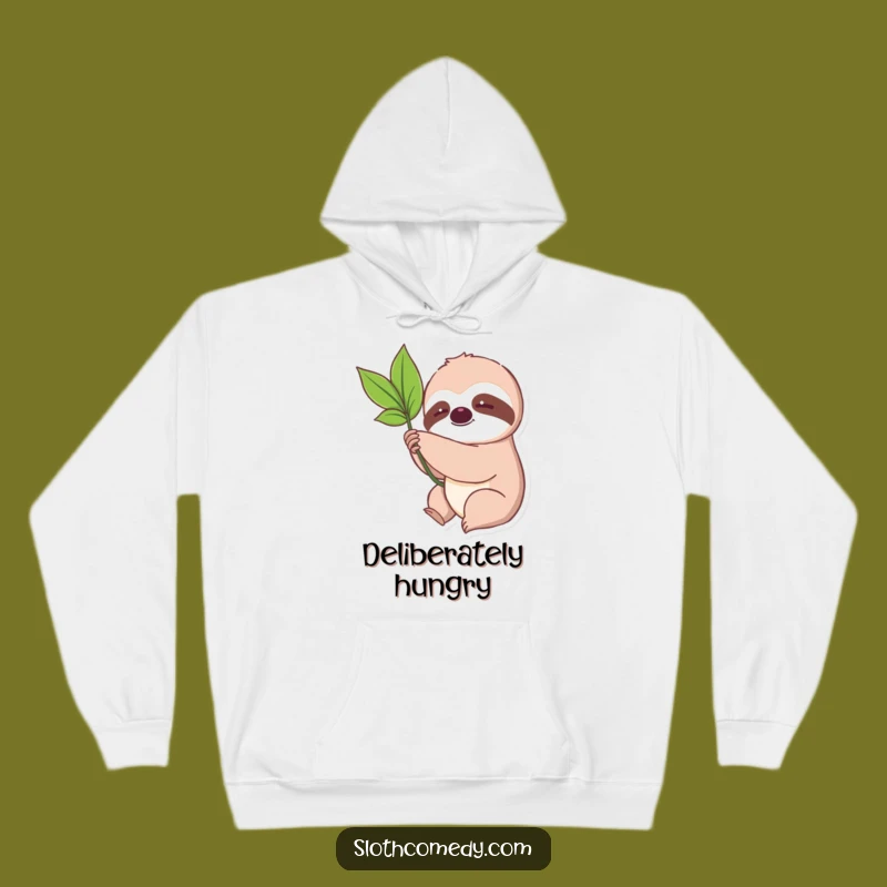 Funny Kawaii Sloth Leaf Hoodie - Slow Sloth Sweatshirt, Cute & Hilarious Gift