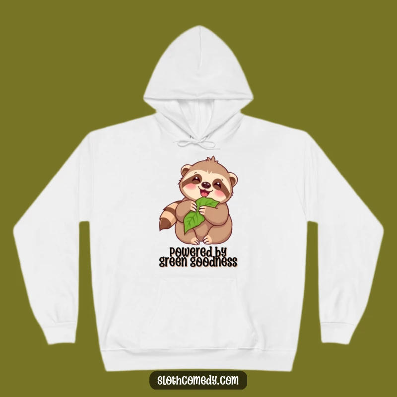 Funny Kawaii Sloth Munching Hoodie - Cozy Joyful Animal Apparel